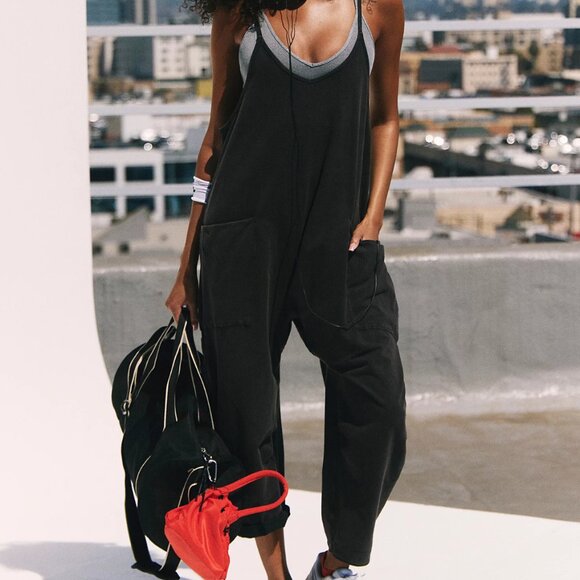 Free People - Hot Shot Onesie - Washed Black - XS - Picture 1 of 10